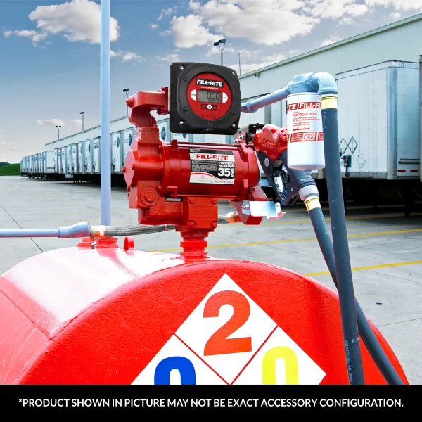 Bomba de transferencia de combustible de115/230V CA y 35 GPM con medidor y boquilla - Imagen 4