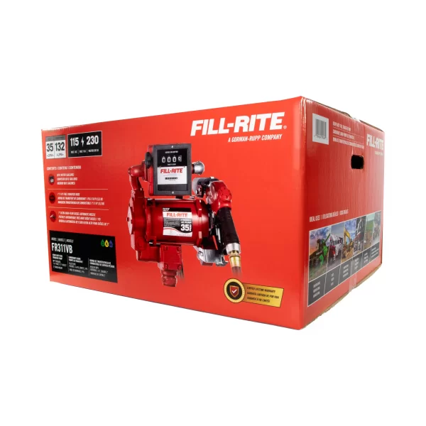 Bomba de transferencia de combustible de115/230V CA y 35 GPM con medidor y boquilla - Imagen 3