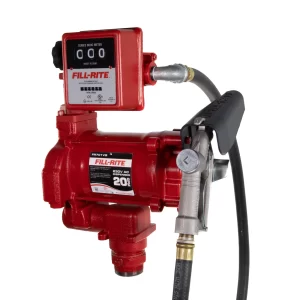 Bomba de transferencia de combustible de 230V CA y 20 GPM con medidor y boquilla
