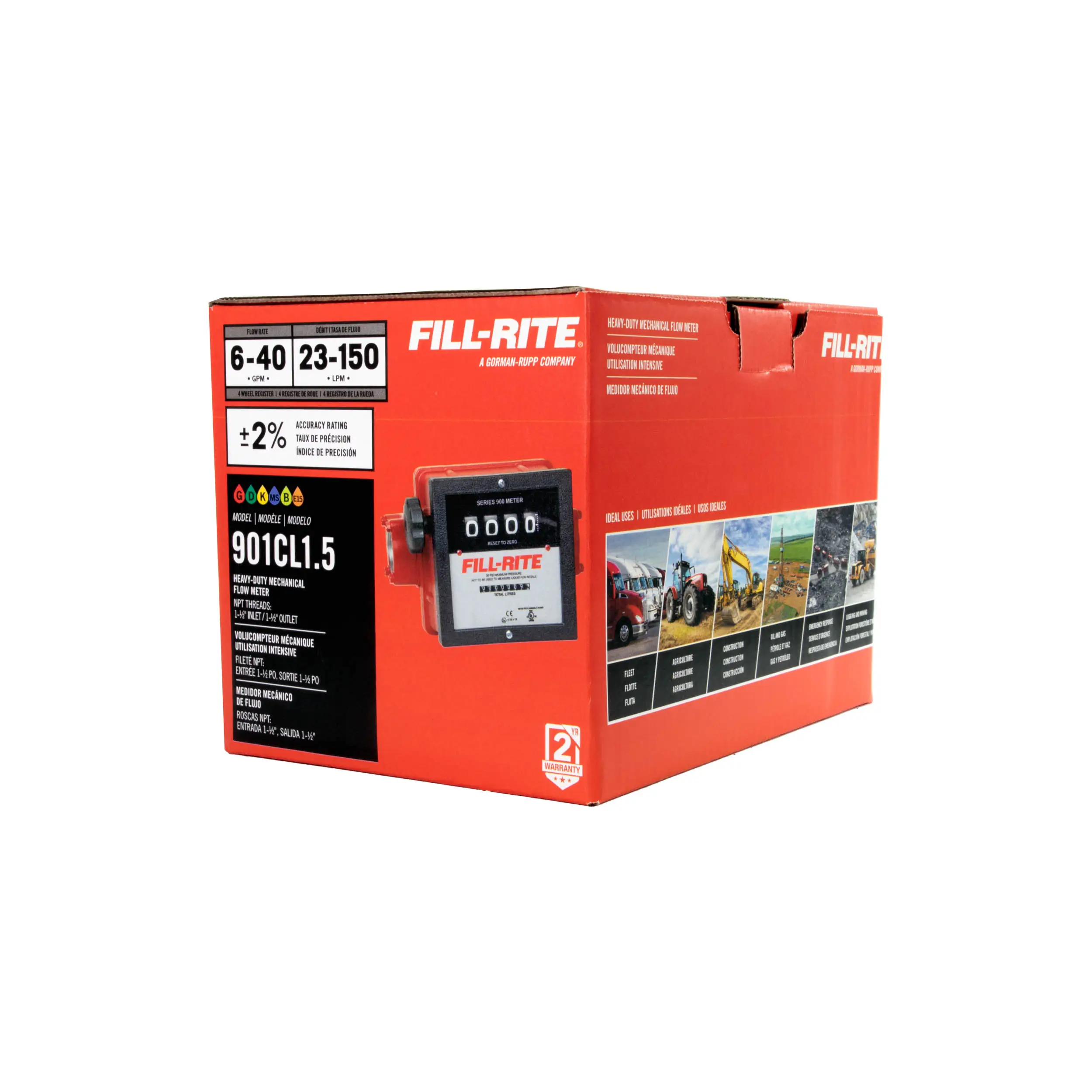 23-151 LPM 4-Digit Medidor mecánico de transferencia de combustible - Imagen 3